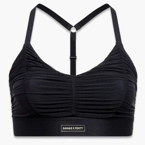 Savage X Fenty Midnight Black Ruched Bralette